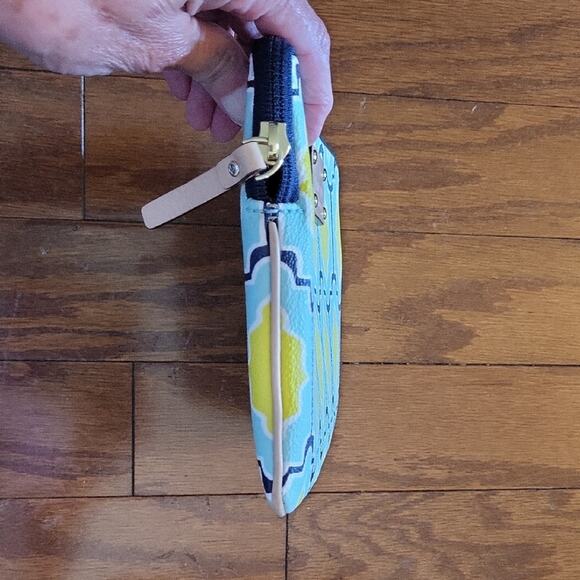 Kate Spade Geometric Blue and Yellow Tablet Holder / Zippered pouch - Picture 4 of 11